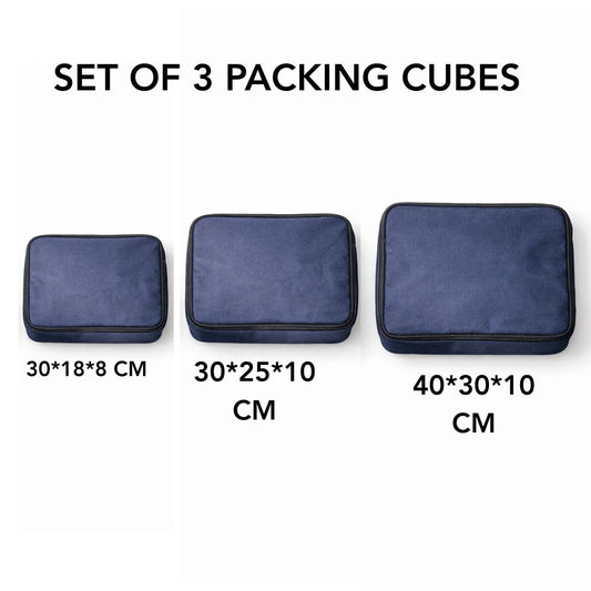 Breathing Space Cotton Canvas Packing Cubes - Set of 3