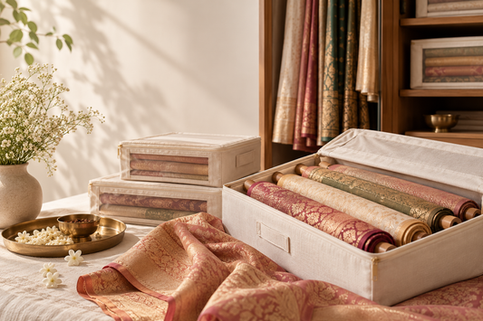 How to Store Heavy Sarees Without Creases | Breathing Space I The Ultimate Indian Wardrobe Organization Guide