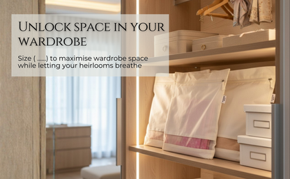 Breathable Cotton Saree Storage Bags (Set of 3)