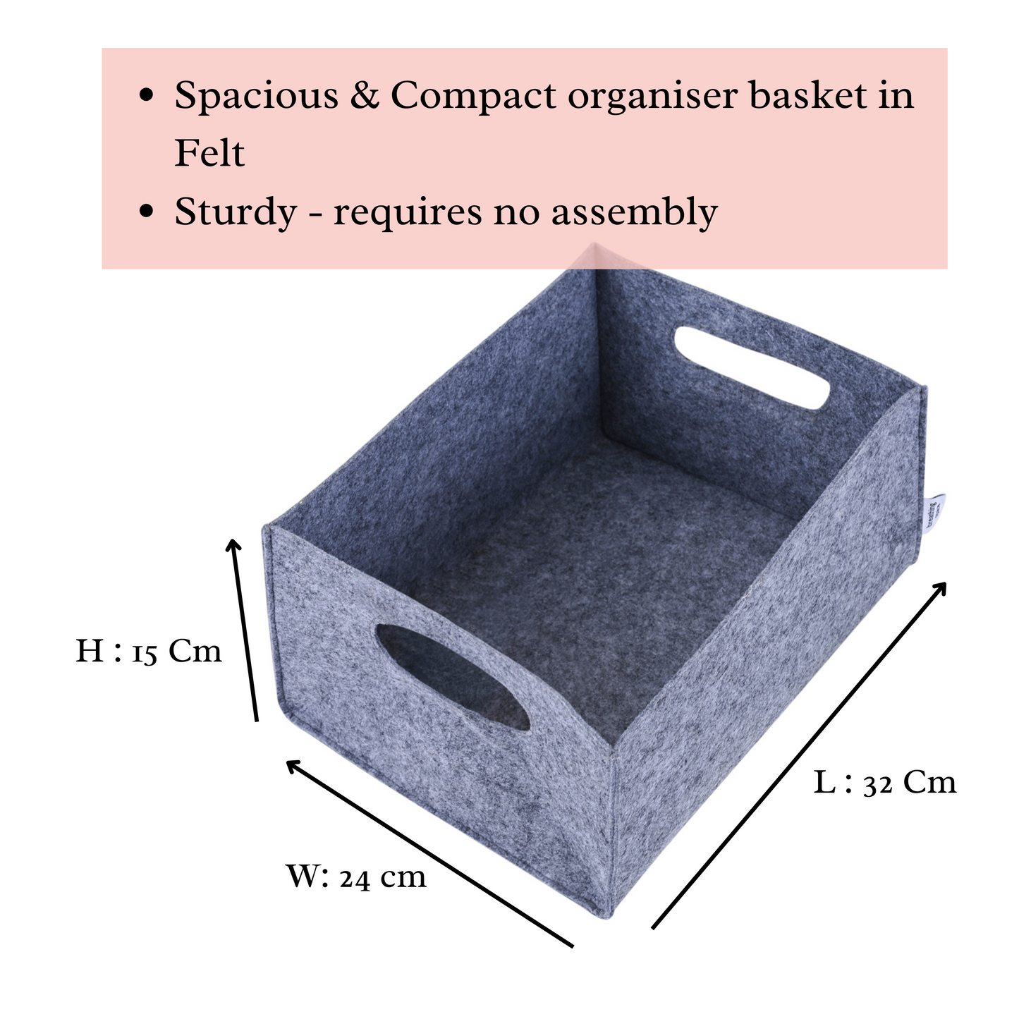 Eco-Friendly Felt Storage Basket