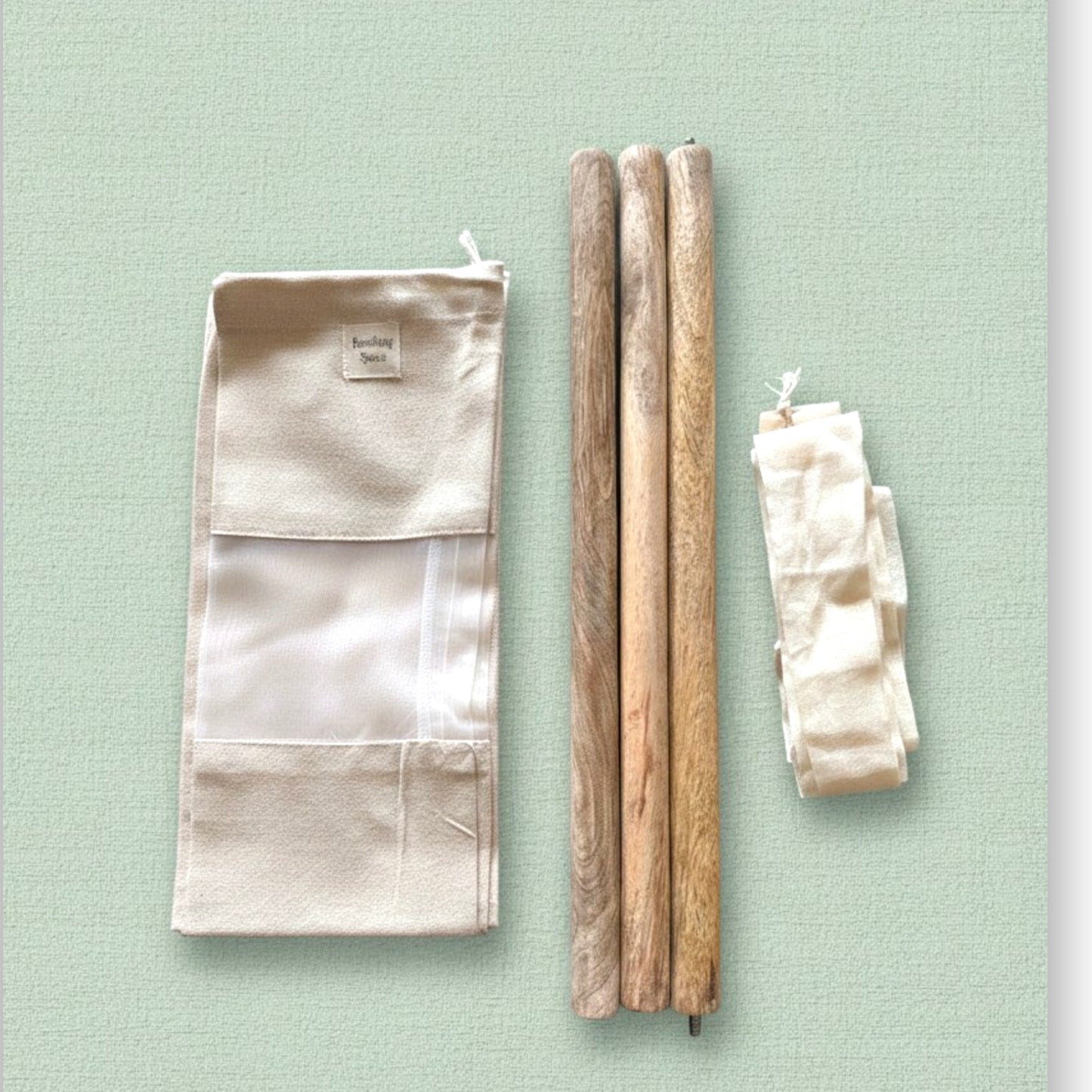 Breathing Space Saree Rolling Stick Set with Organza window- (New updated - 48 inch height)