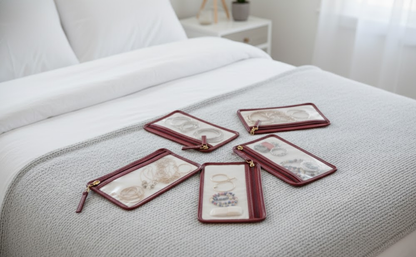 Quilted Jewellery Organiser with 5 Detachable Pouches