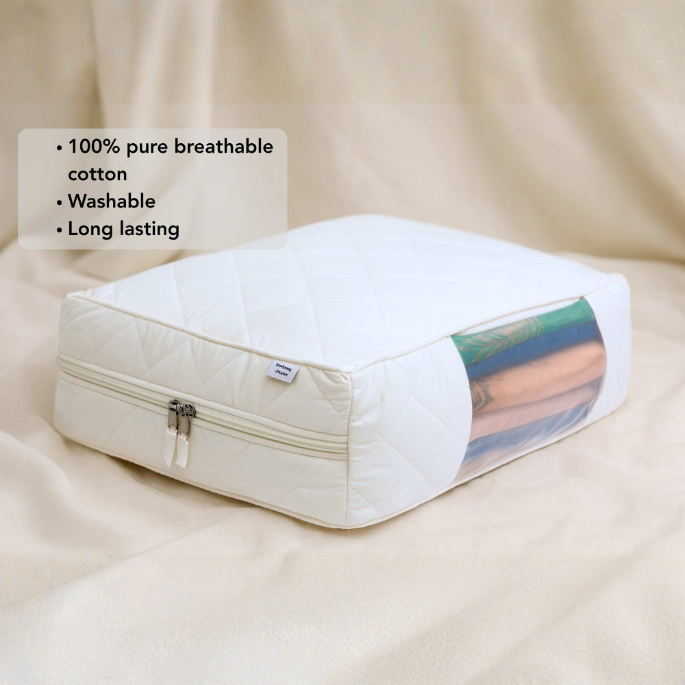 Breathable Cotton Saree Storage Bag