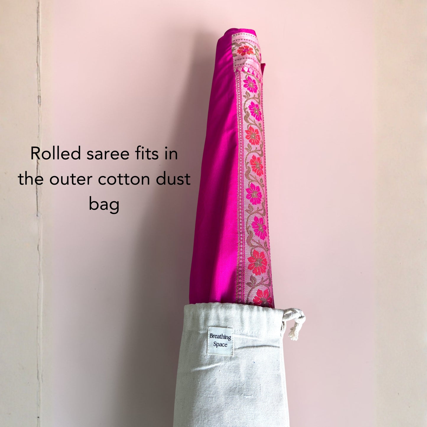 Breathing Space Saree Rolling Stick Set with Organza window- (New updated - 48 inch height)