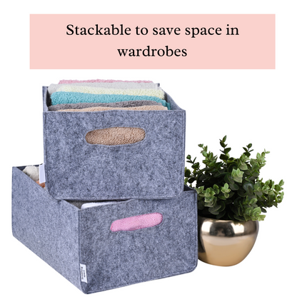 Eco-Friendly Felt Storage Basket