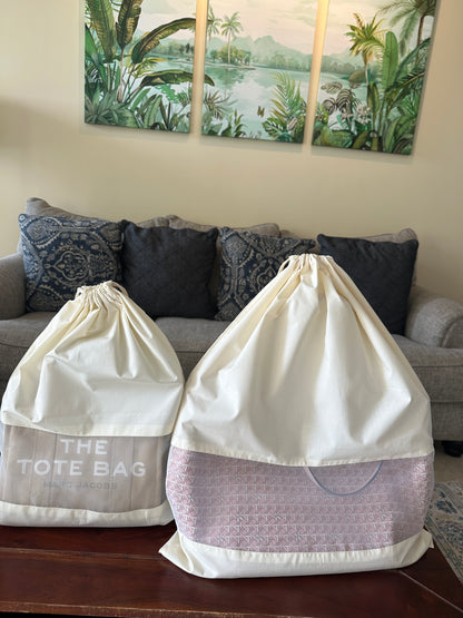 Luxury Handbag Protection Bag- Set of 2 bags ( Beige)- L