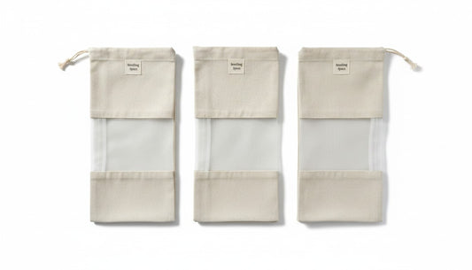 Breathing Space Saree Roller Stick Dust bags with see thru organza window ( only outer bag)- XL - 50 Inches ( Set of 3)